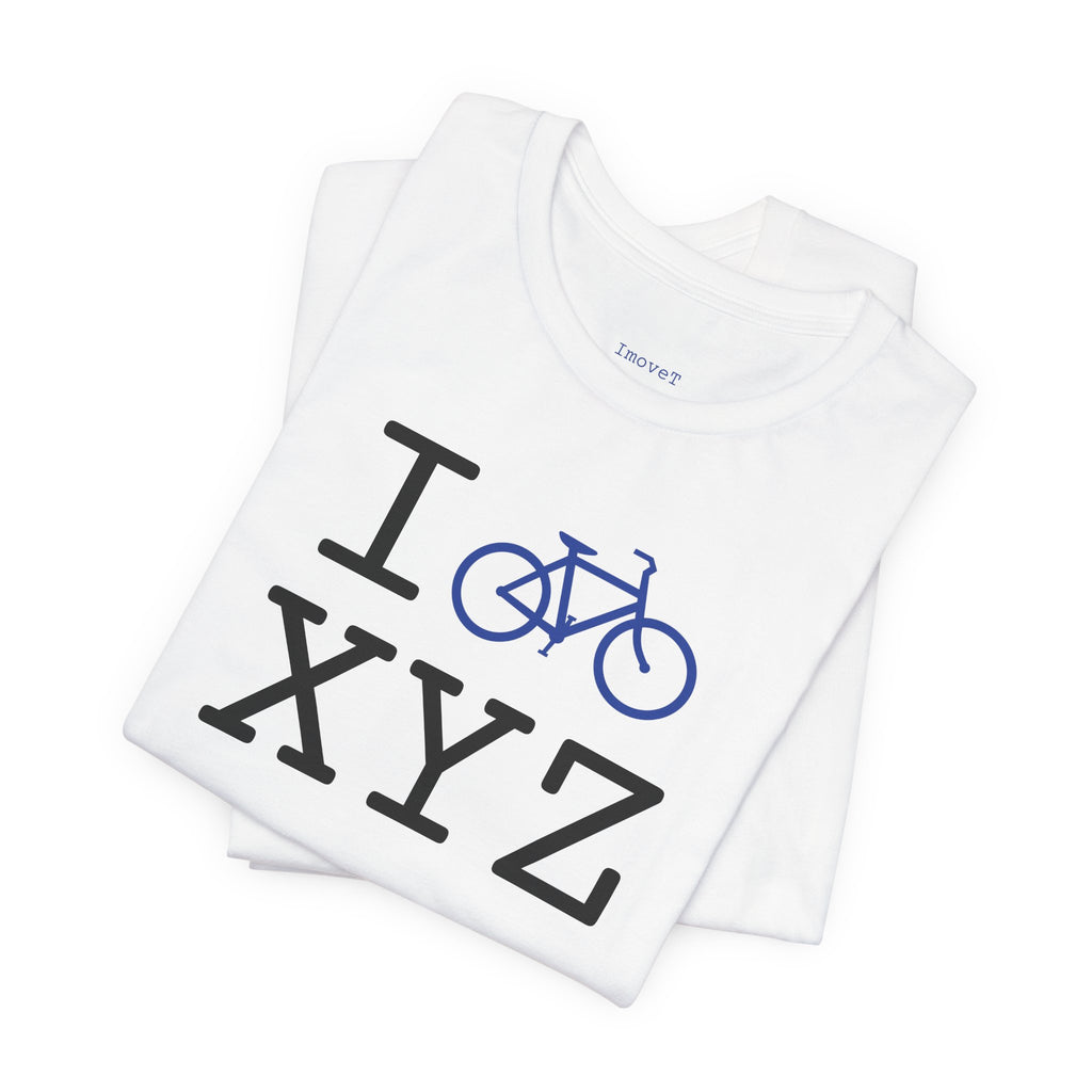I Bike unisex T, blue bike