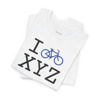 I Bike unisex T, blue bike