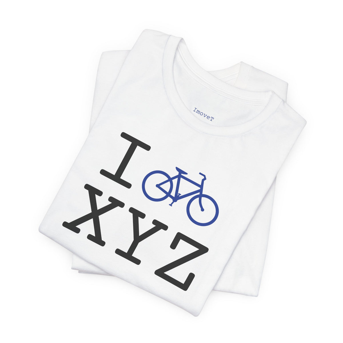 I Bike unisex T, blue bike