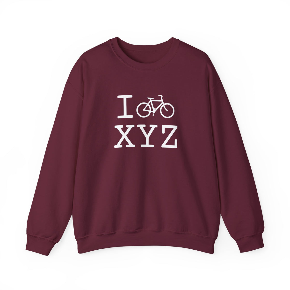 I Bike sweatshirt, white bike