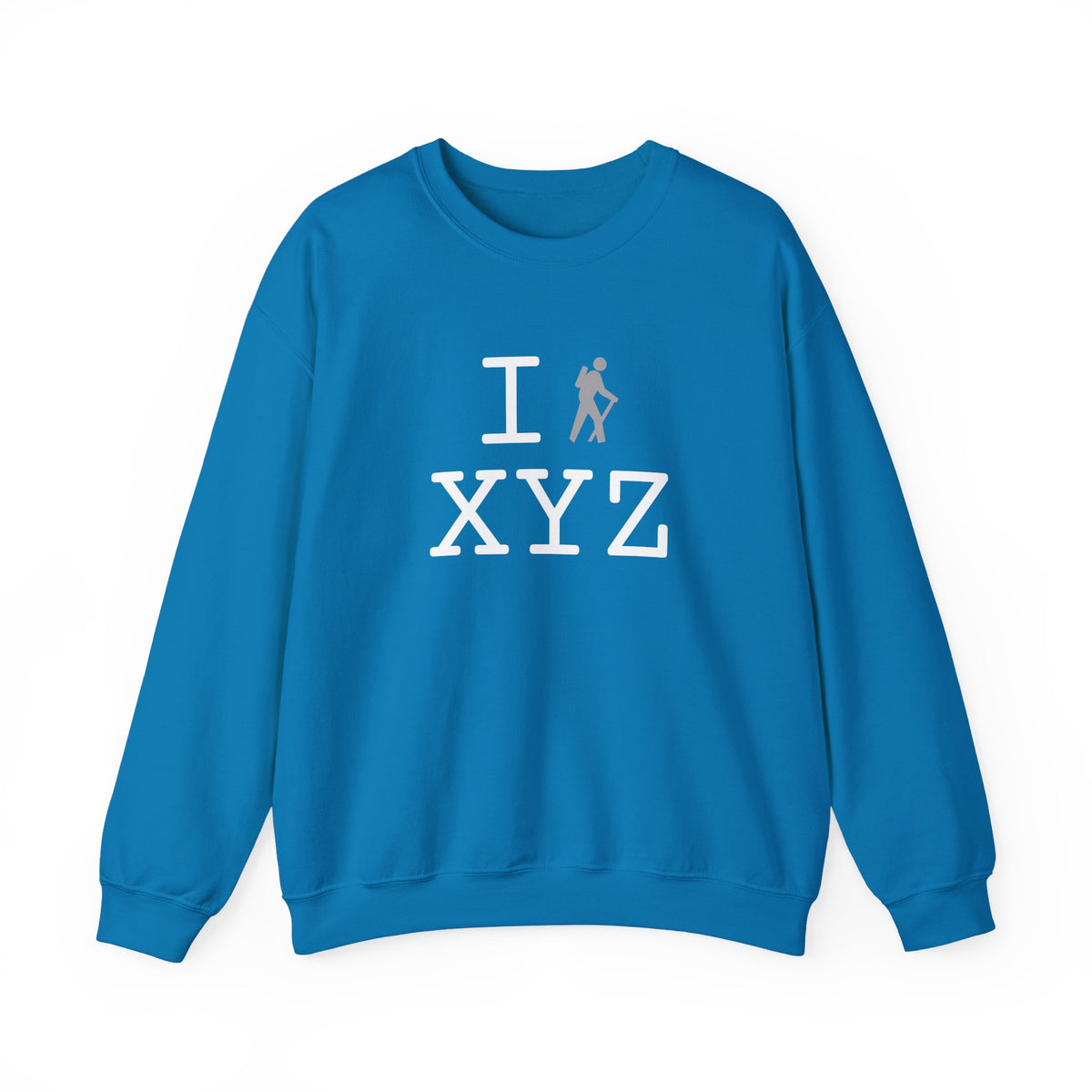 I Hike sweatshirt, grey hiker