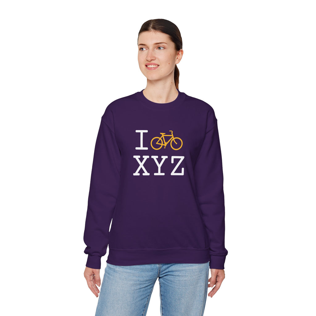 I Bike sweatshirt, yellow bike