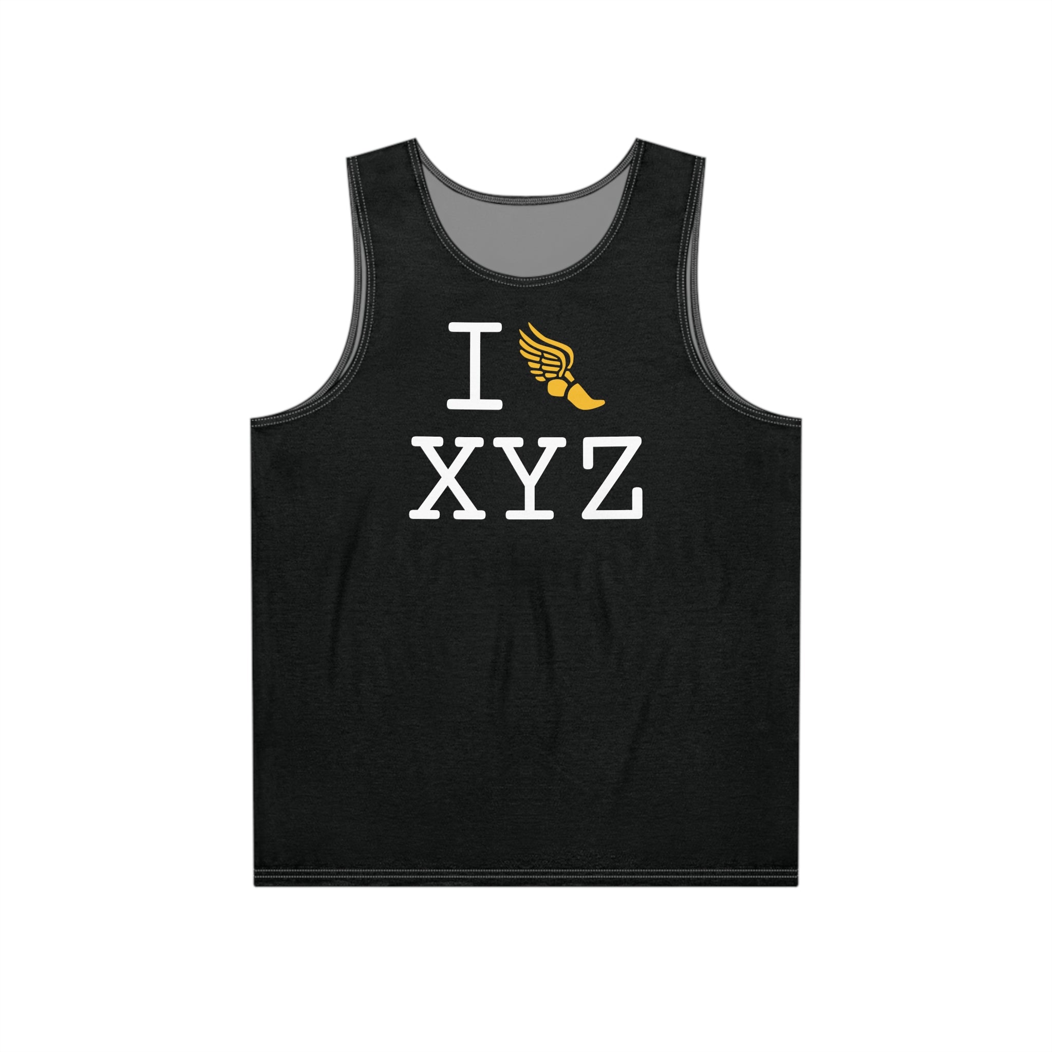 I Run men's singlet, black