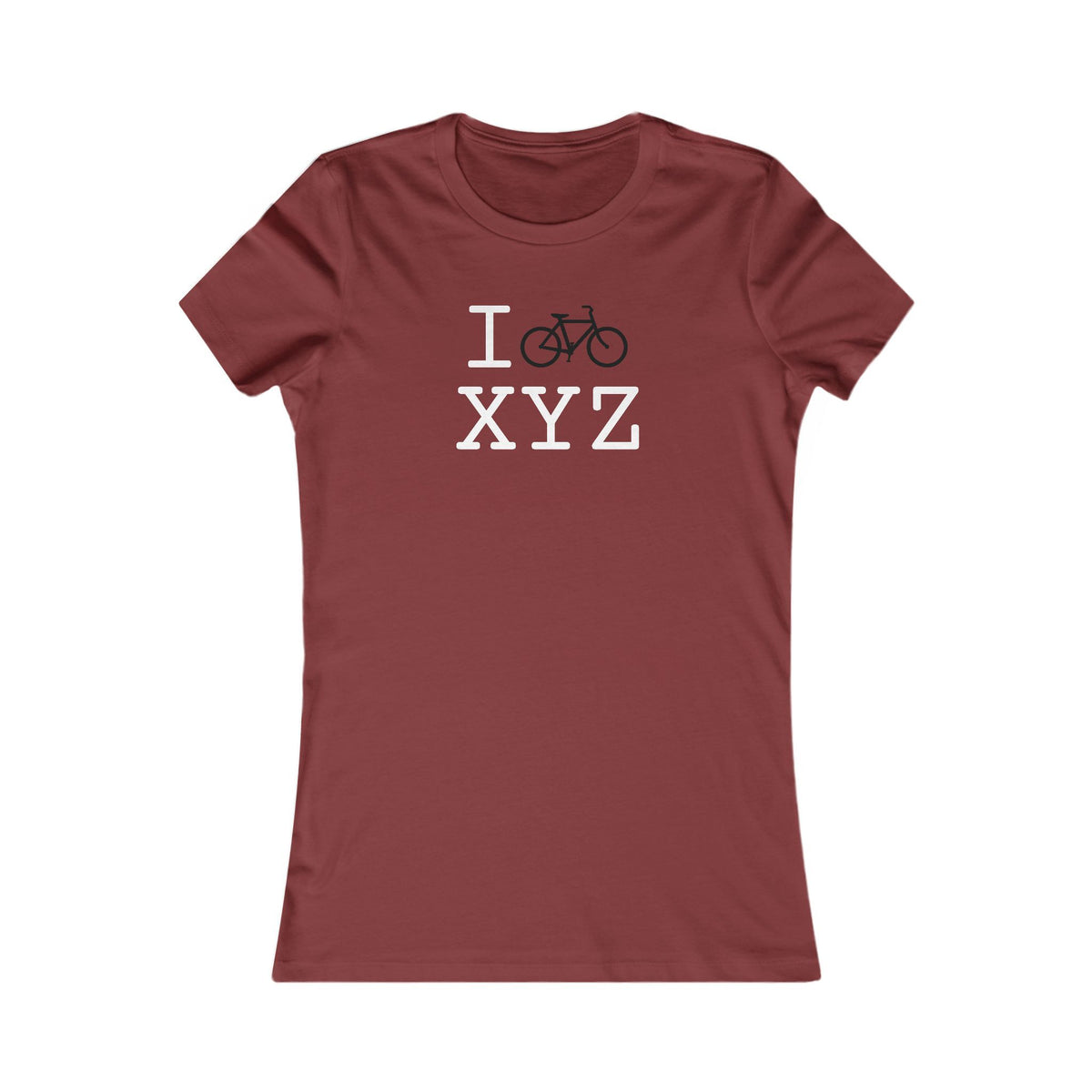 I Bike women's T, black bike
