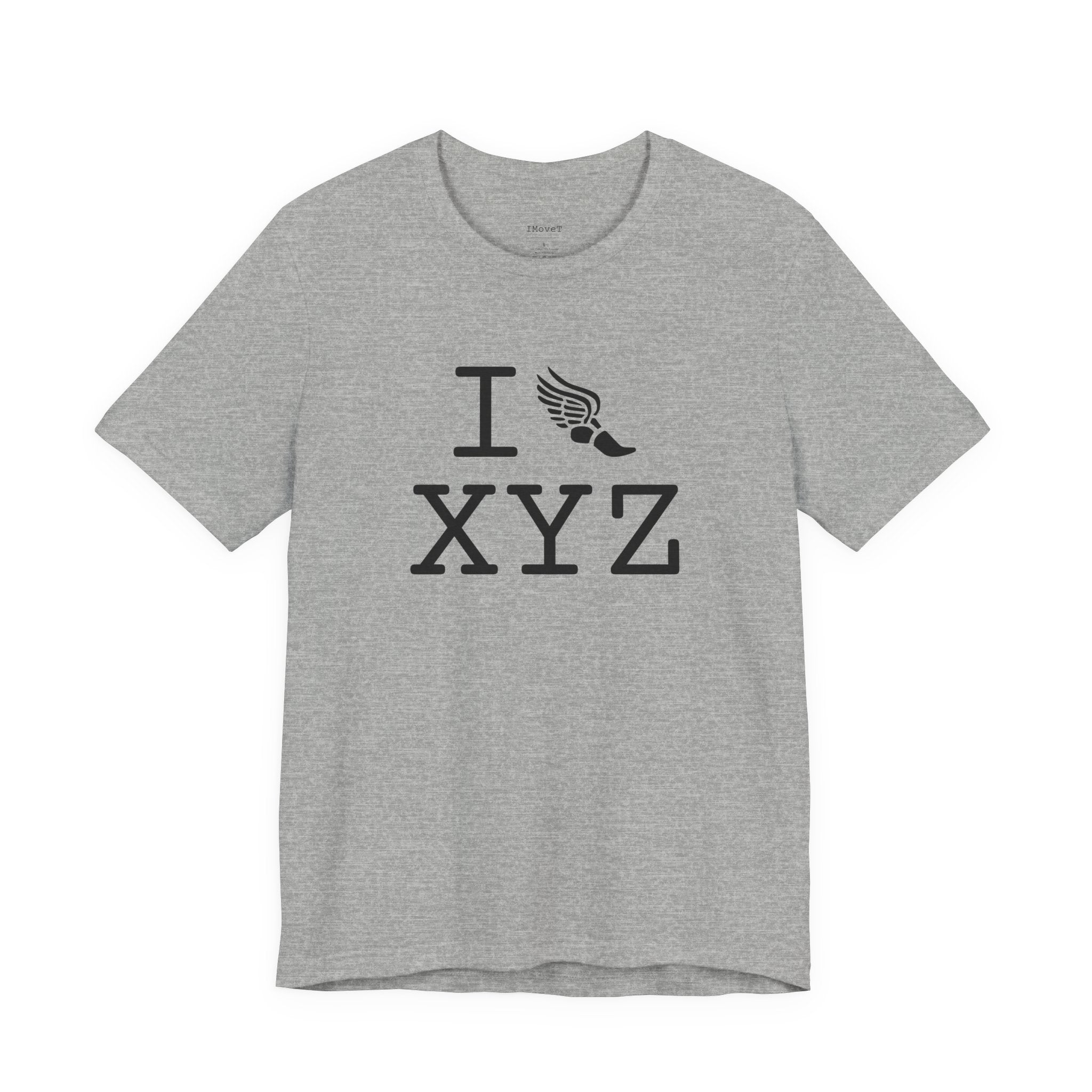 I Run ___ unisex T, black logo