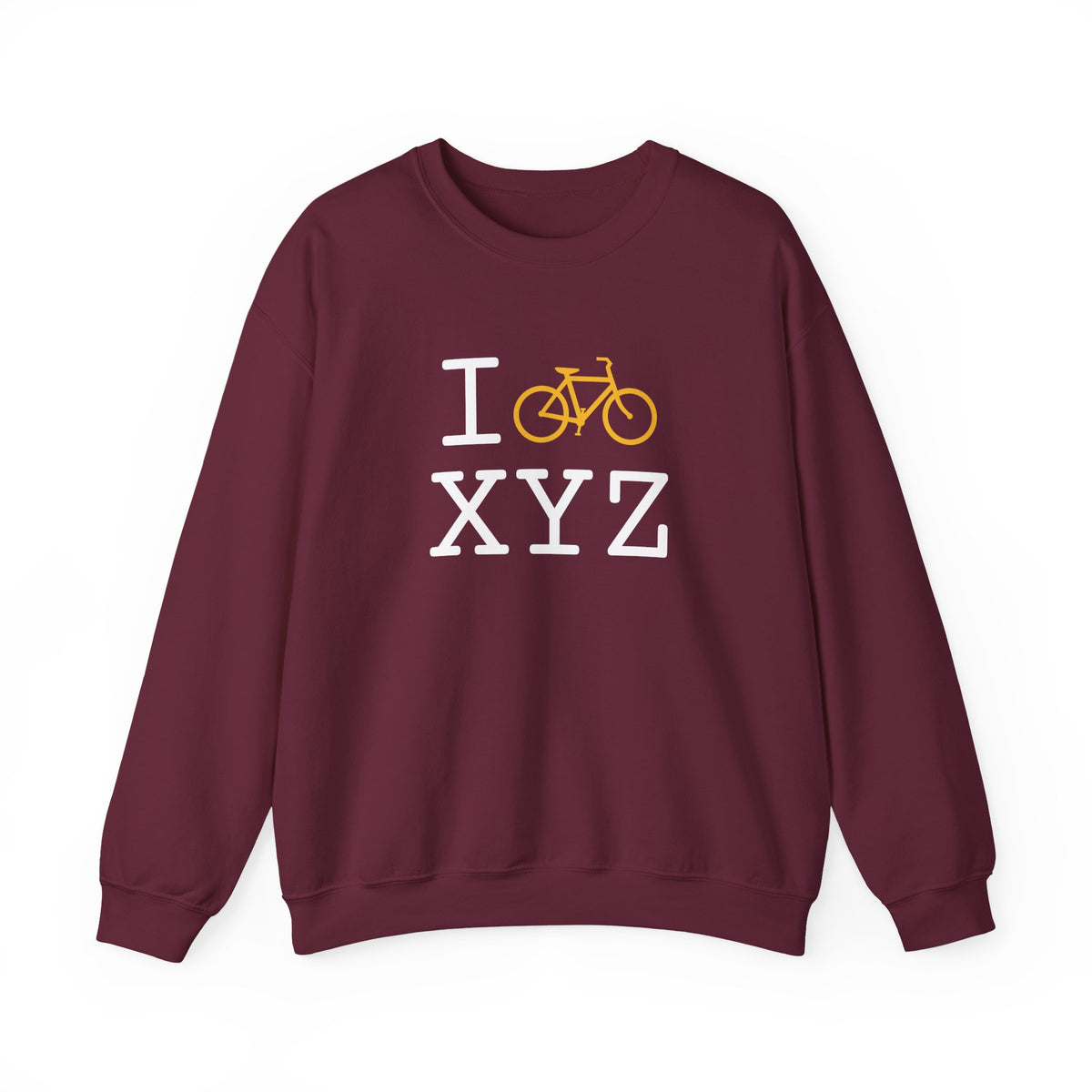 I Bike sweatshirt, yellow bike