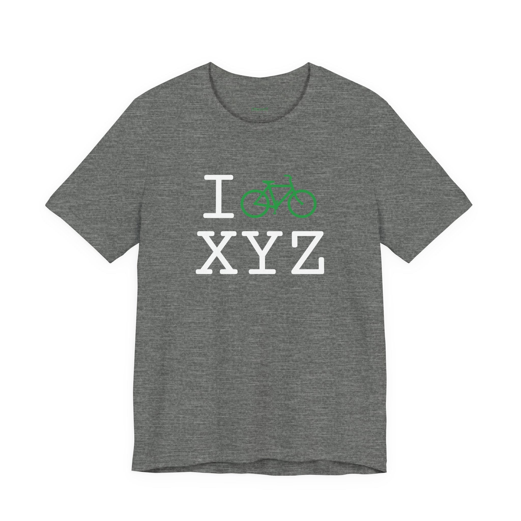 I Bike ___ unisex T, green bike