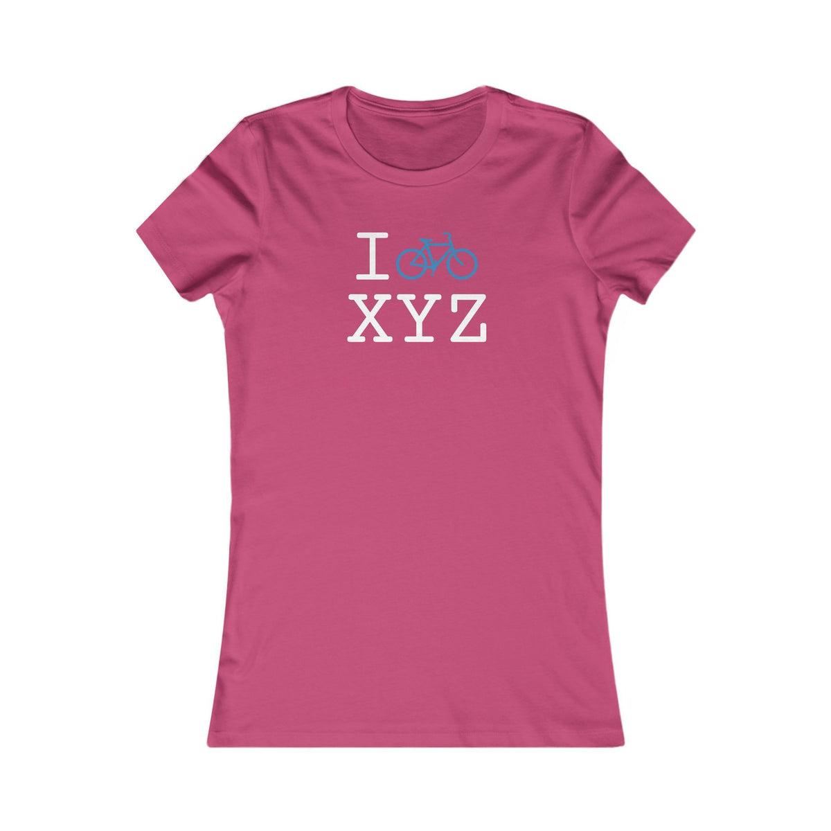 I Bike women's T, light blue bike