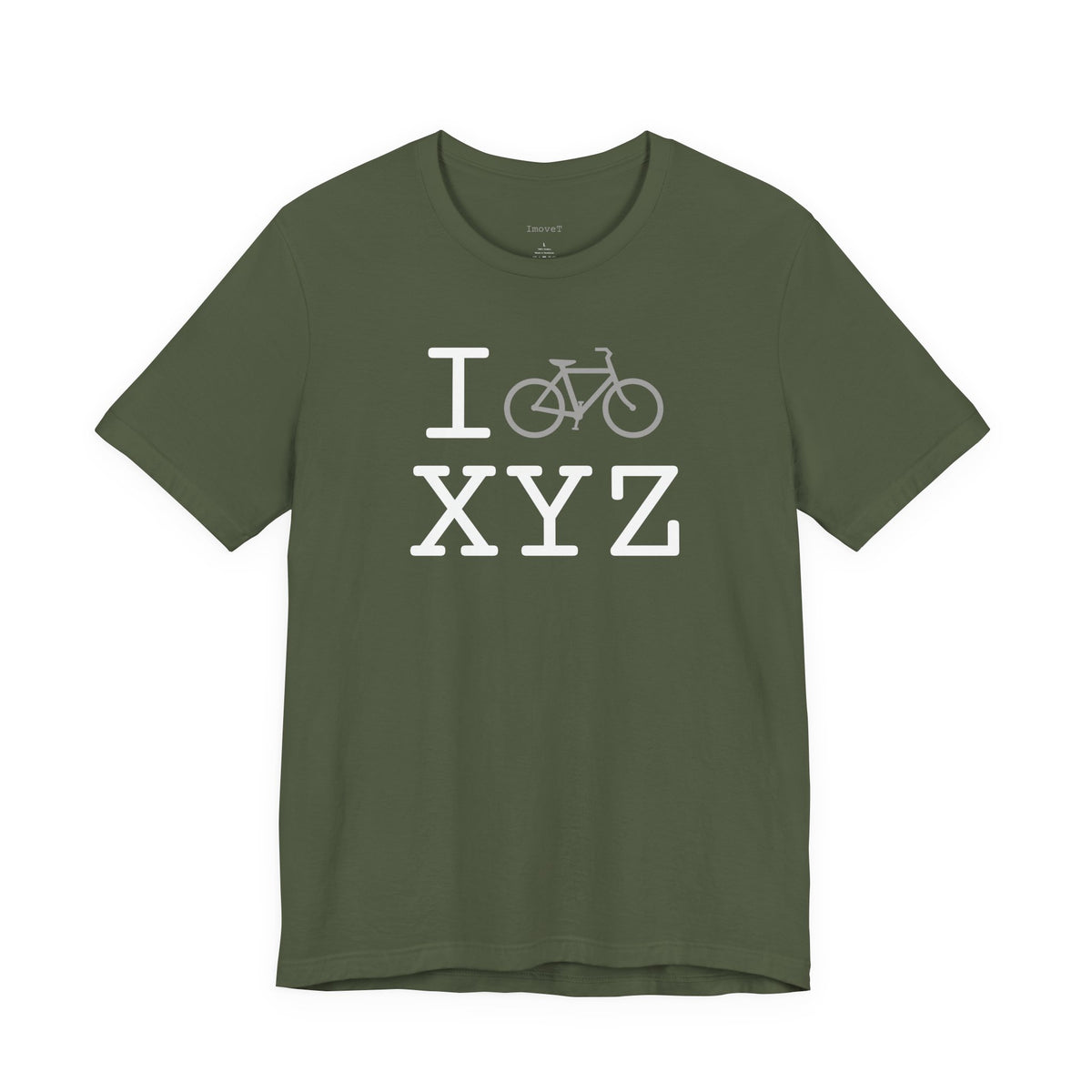 I Bike unisex T, grey bike