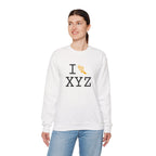 I Run sweatshirt, yellow logo