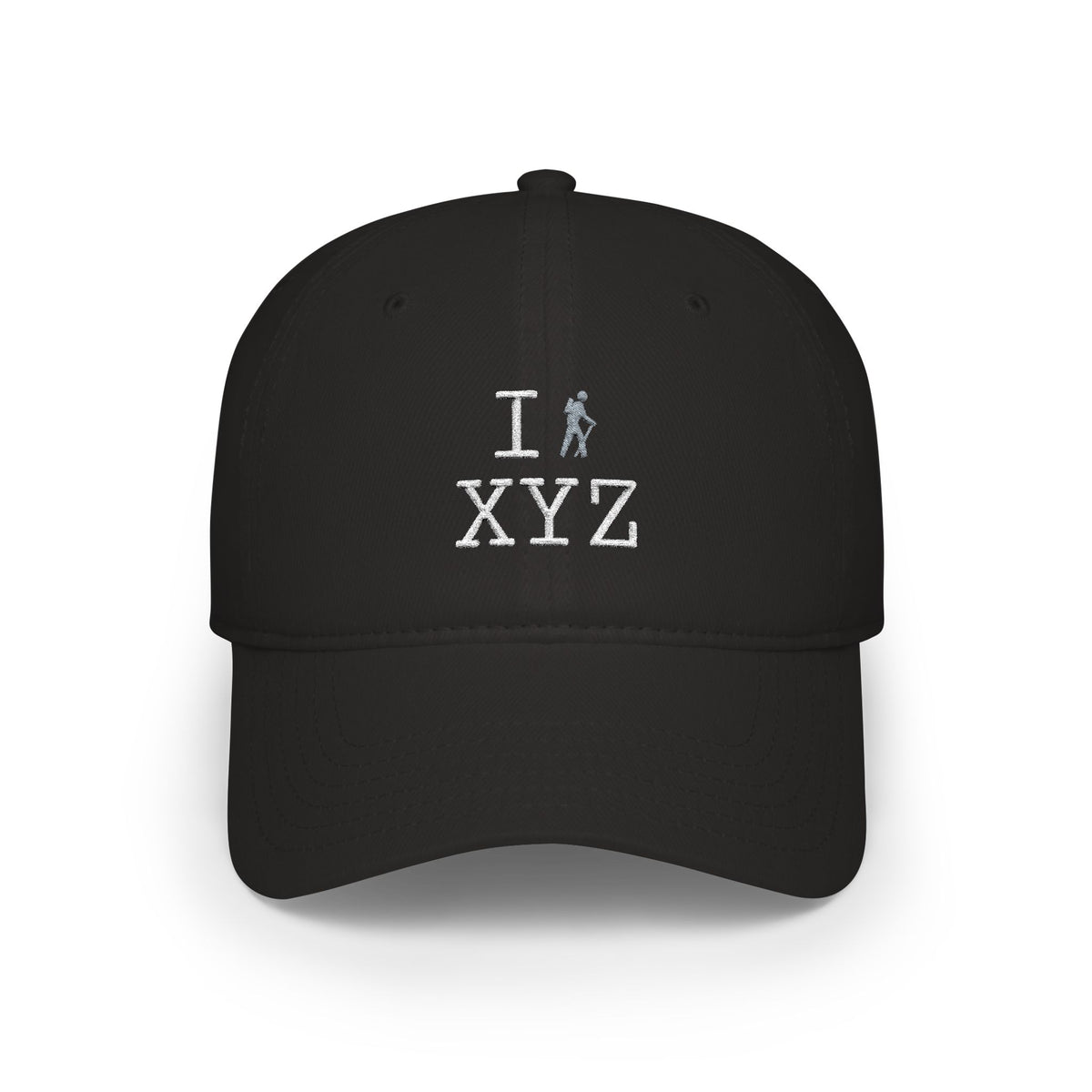 I Hike baseball cap, grey hiker