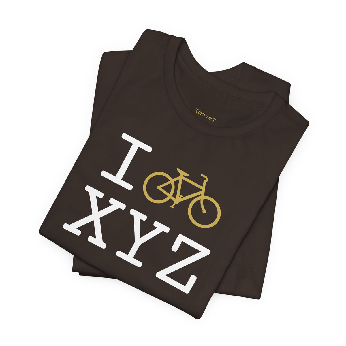 I Bike unisex T, gold bike