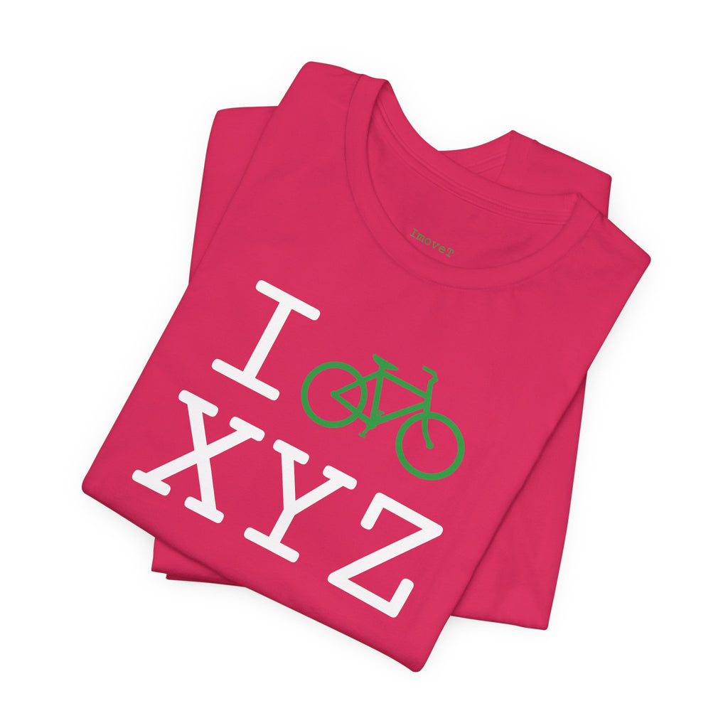 I Bike unisex T, green bike