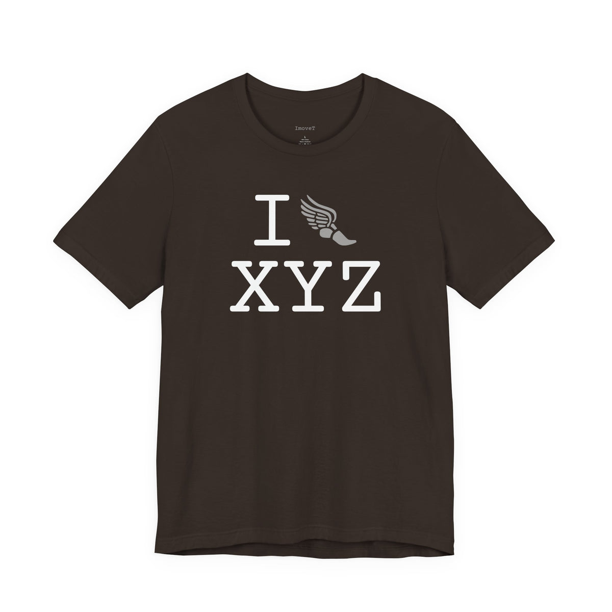 I Run unisex T, grey logo