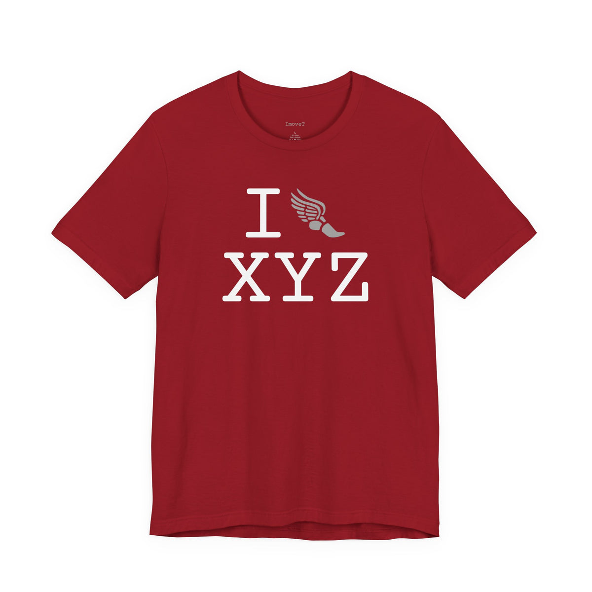 I Run unisex T, grey logo