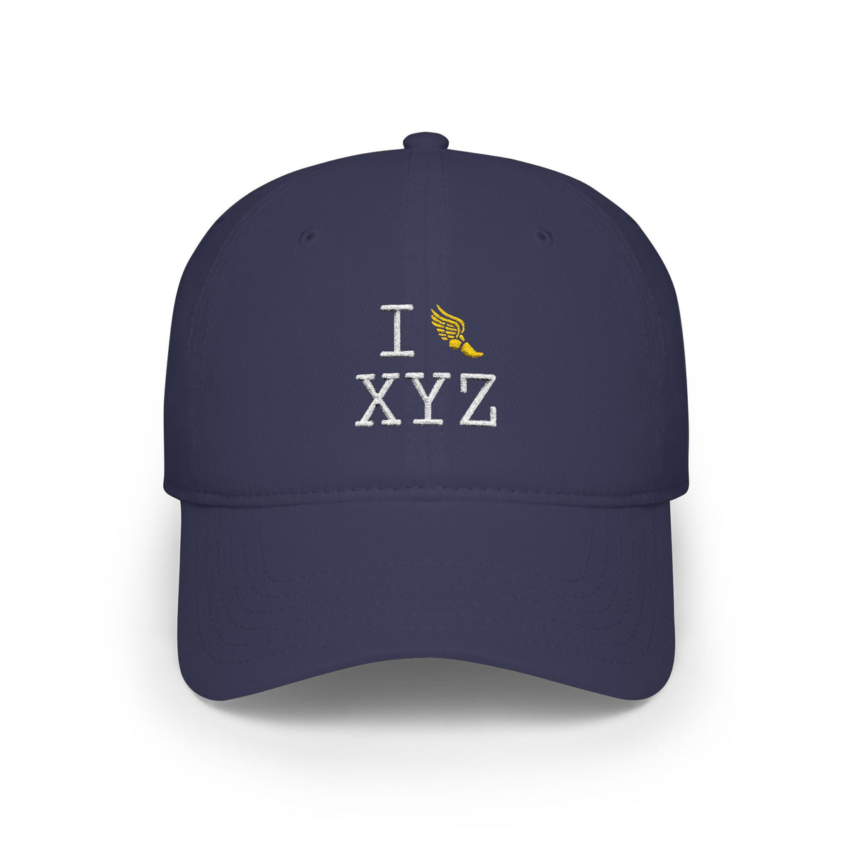 I Run baseball cap, yellow logo