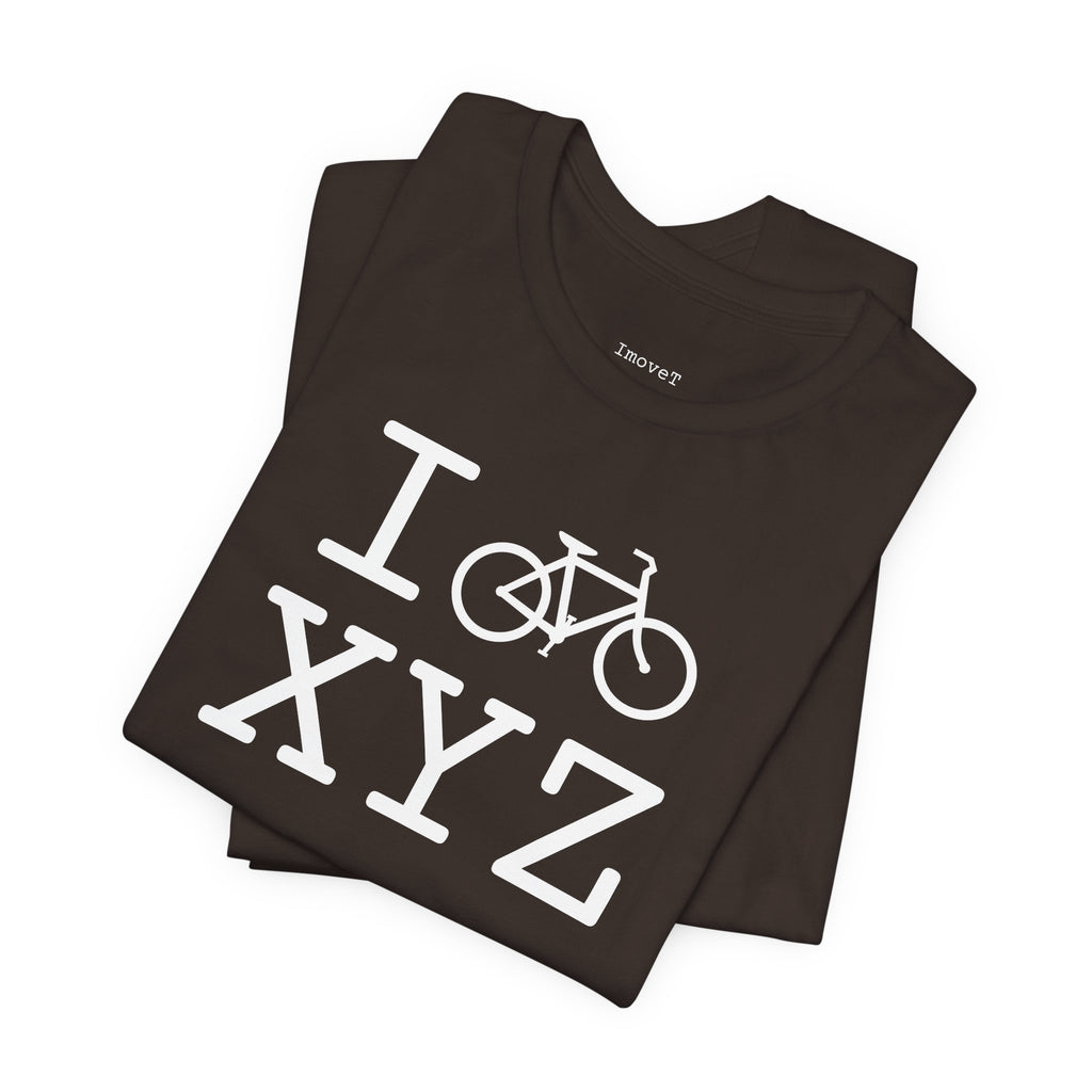 I Bike unisex T, white bike