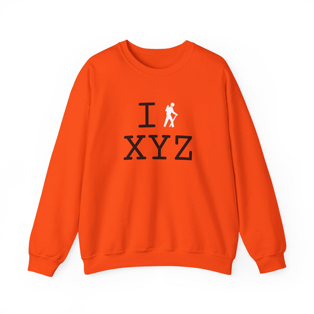 I Hike sweatshirt, white hiker