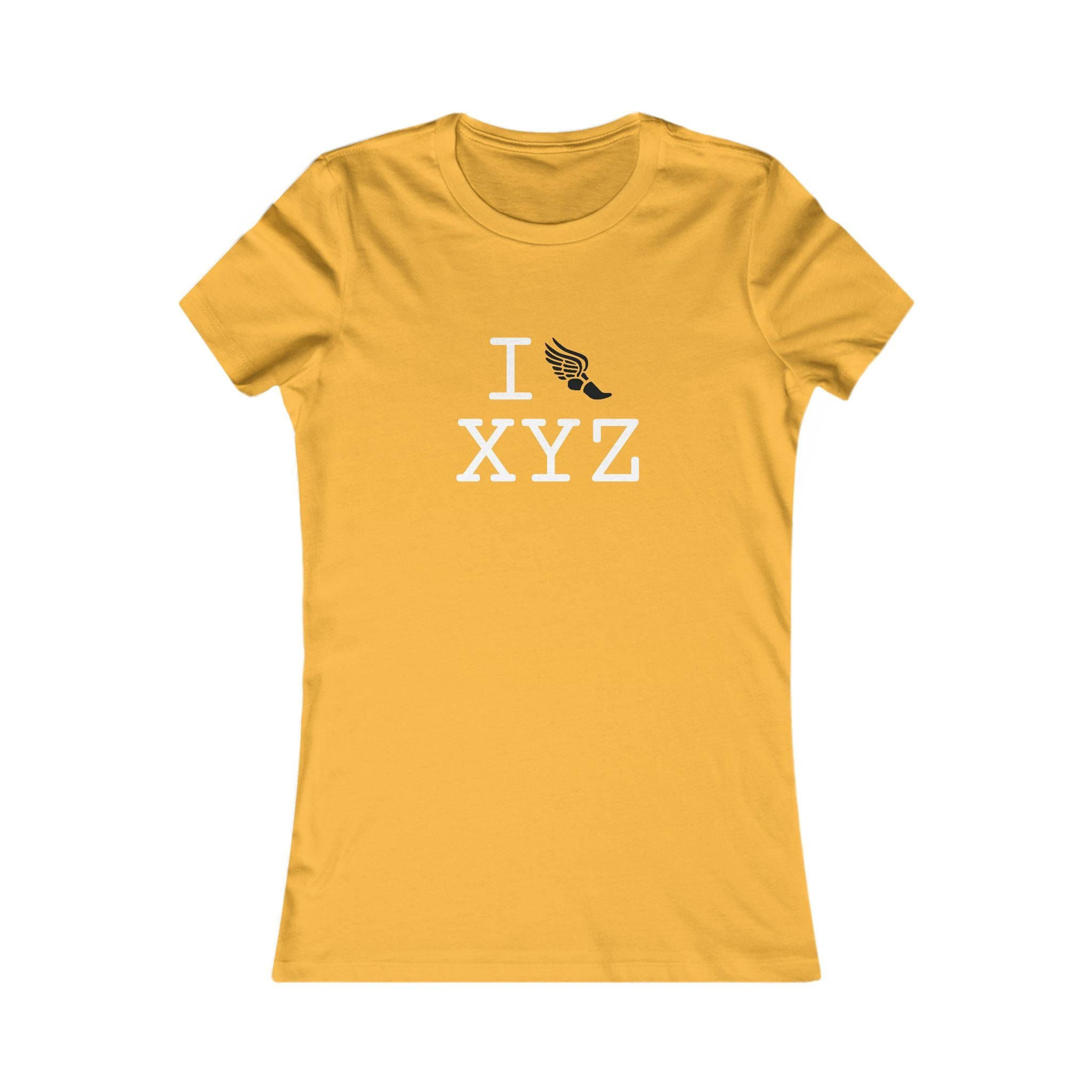I Run ___ women's T, black logo