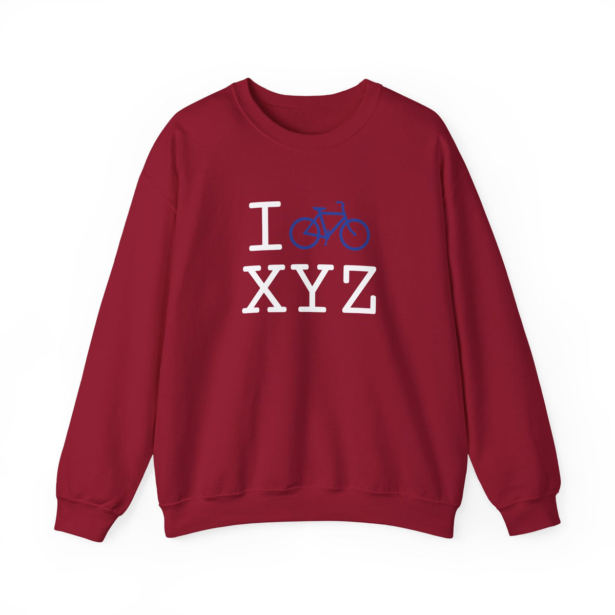 I Bike sweatshirt, blue bike