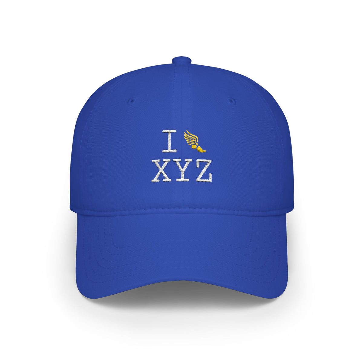 I Run baseball cap, yellow logo
