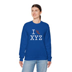 I Run sweatshirt, dark orange logo