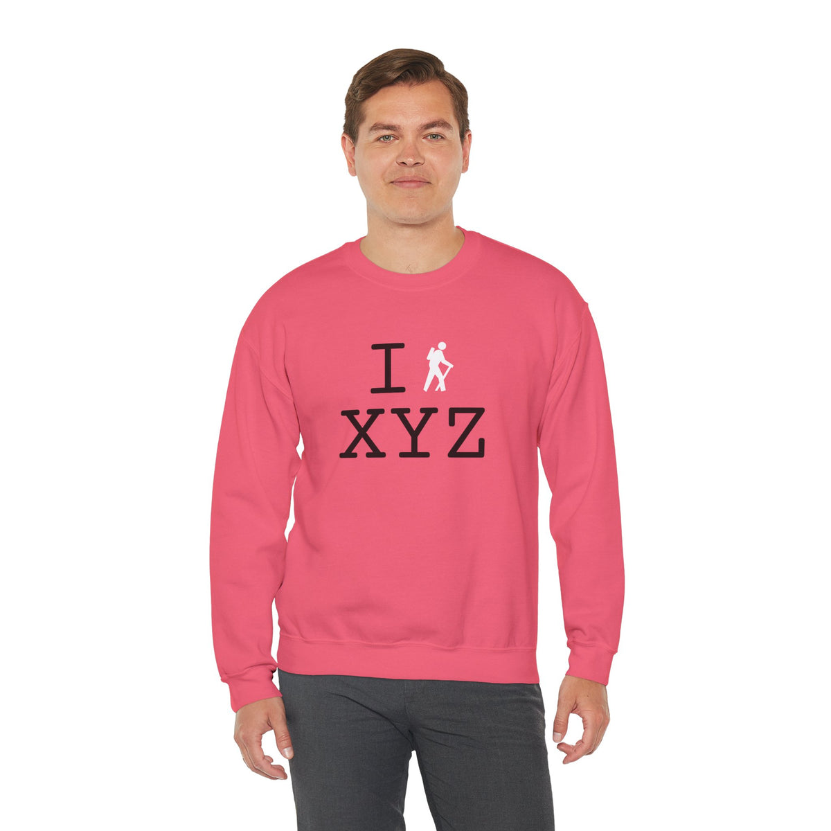 I Hike sweatshirt, white hiker