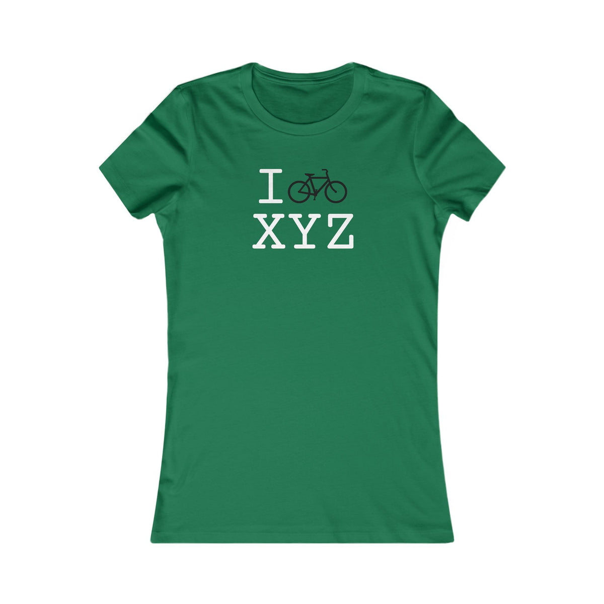 I Bike women's T, black bike