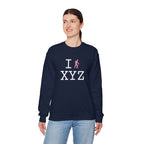 I Hike sweatshirt, pink hiker