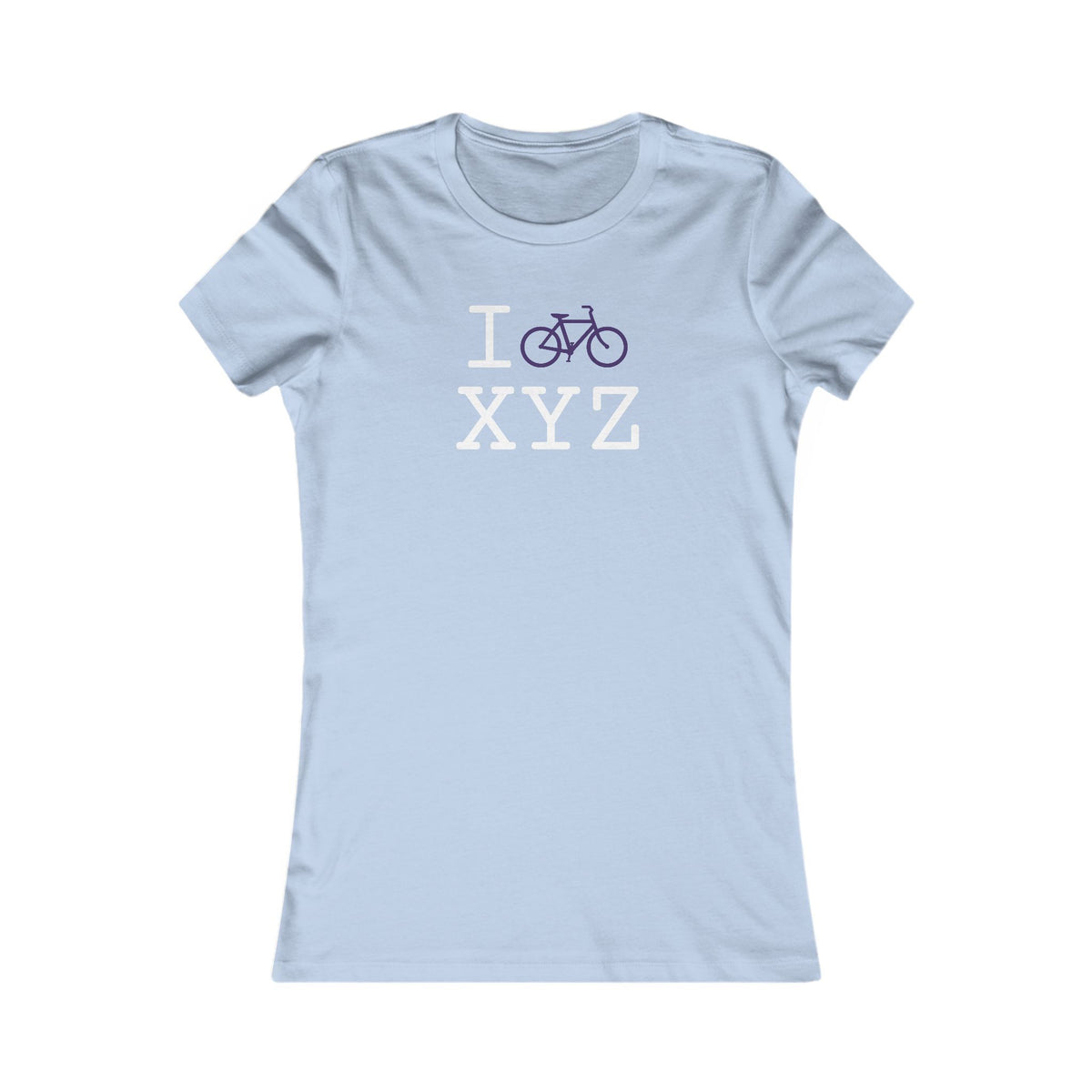 I Bike women's T, purple bike