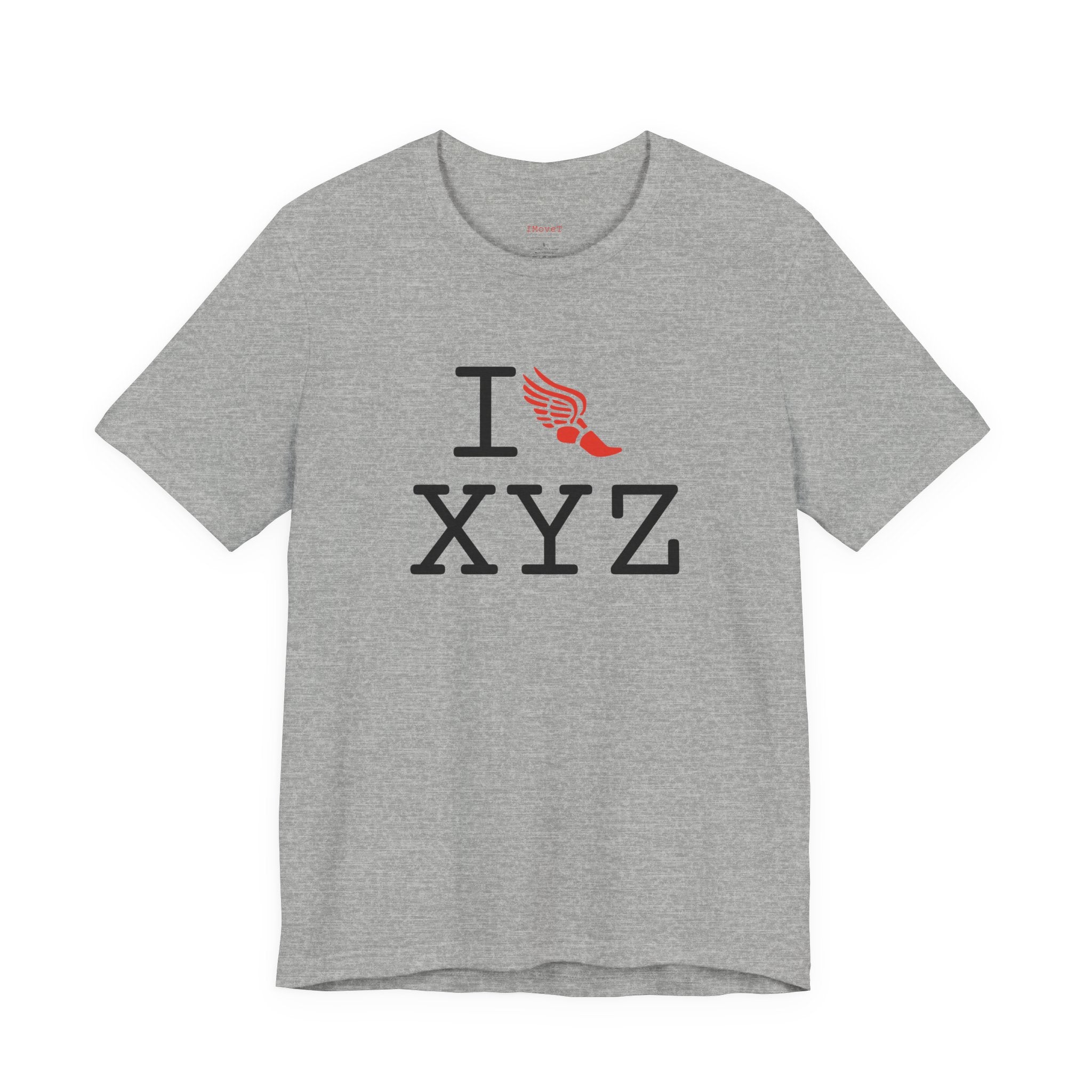 I Run ___ unisex T, red logo
