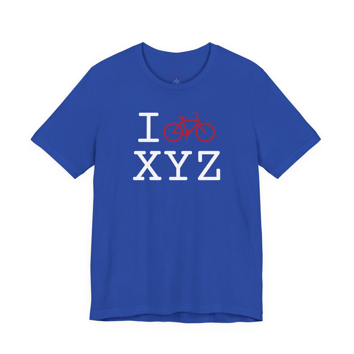 I Bike unisex T, crimson bike