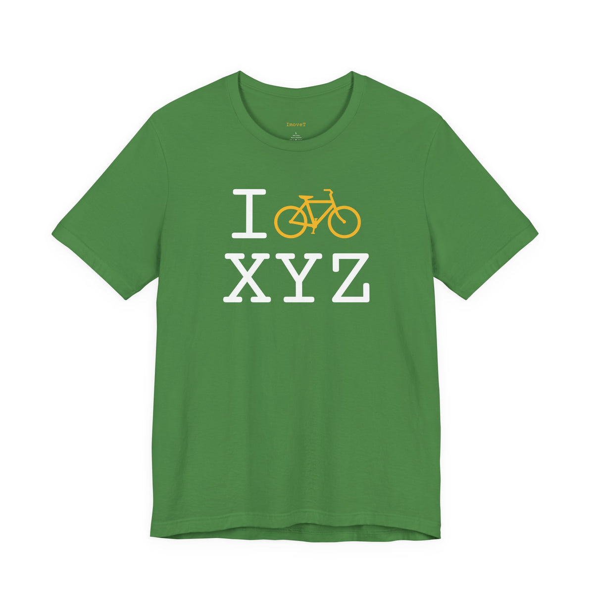 I Bike unisex T, yellow bike