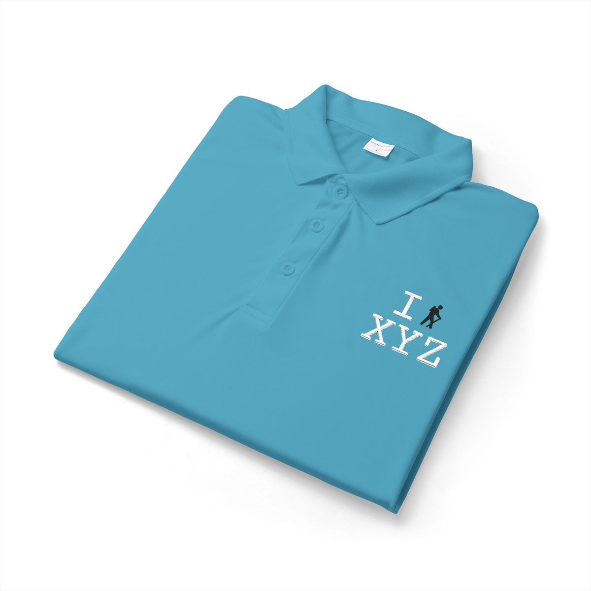 I Hike polo, black hiker