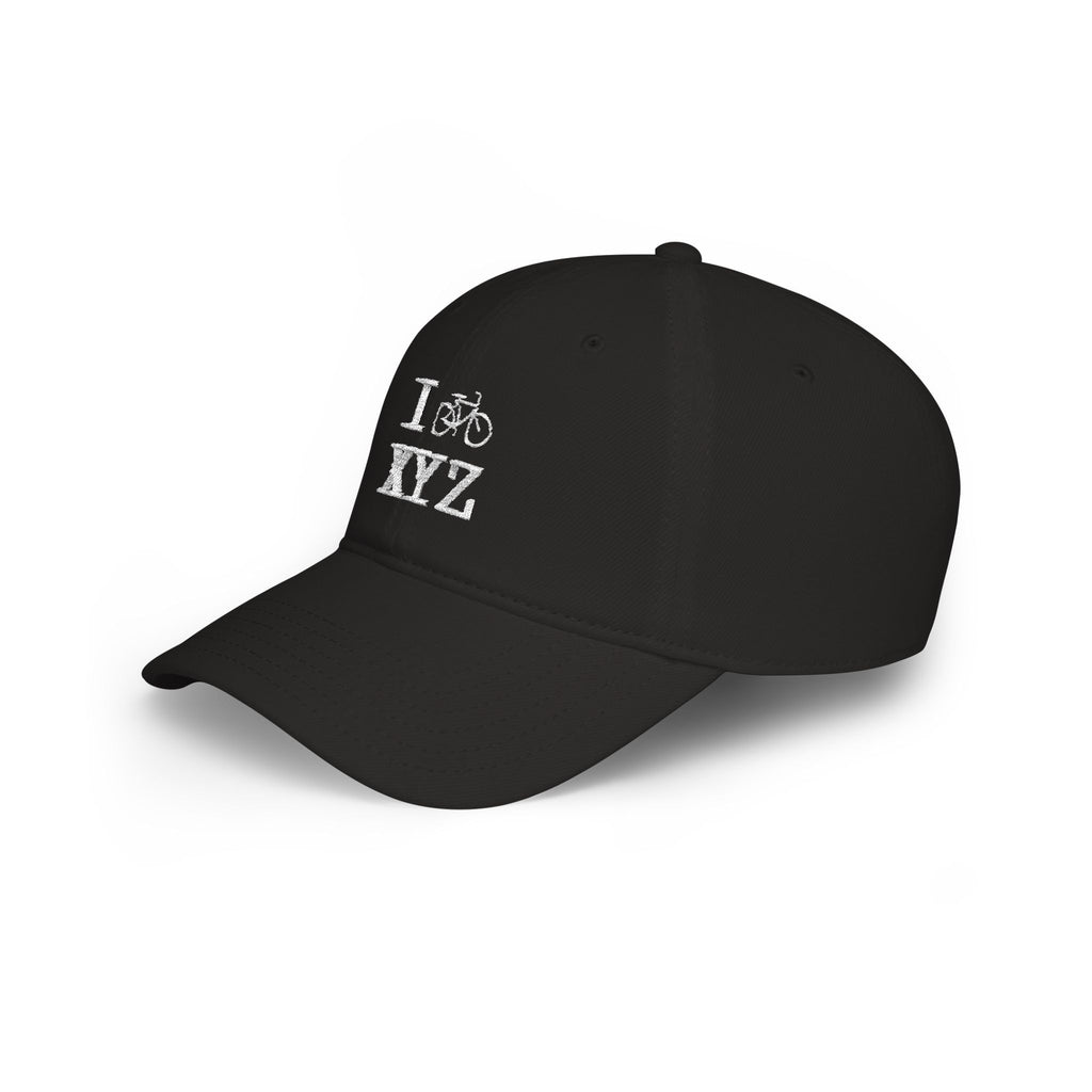 I Bike baseball cap, white bike