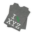 I Run unisex T, green logo