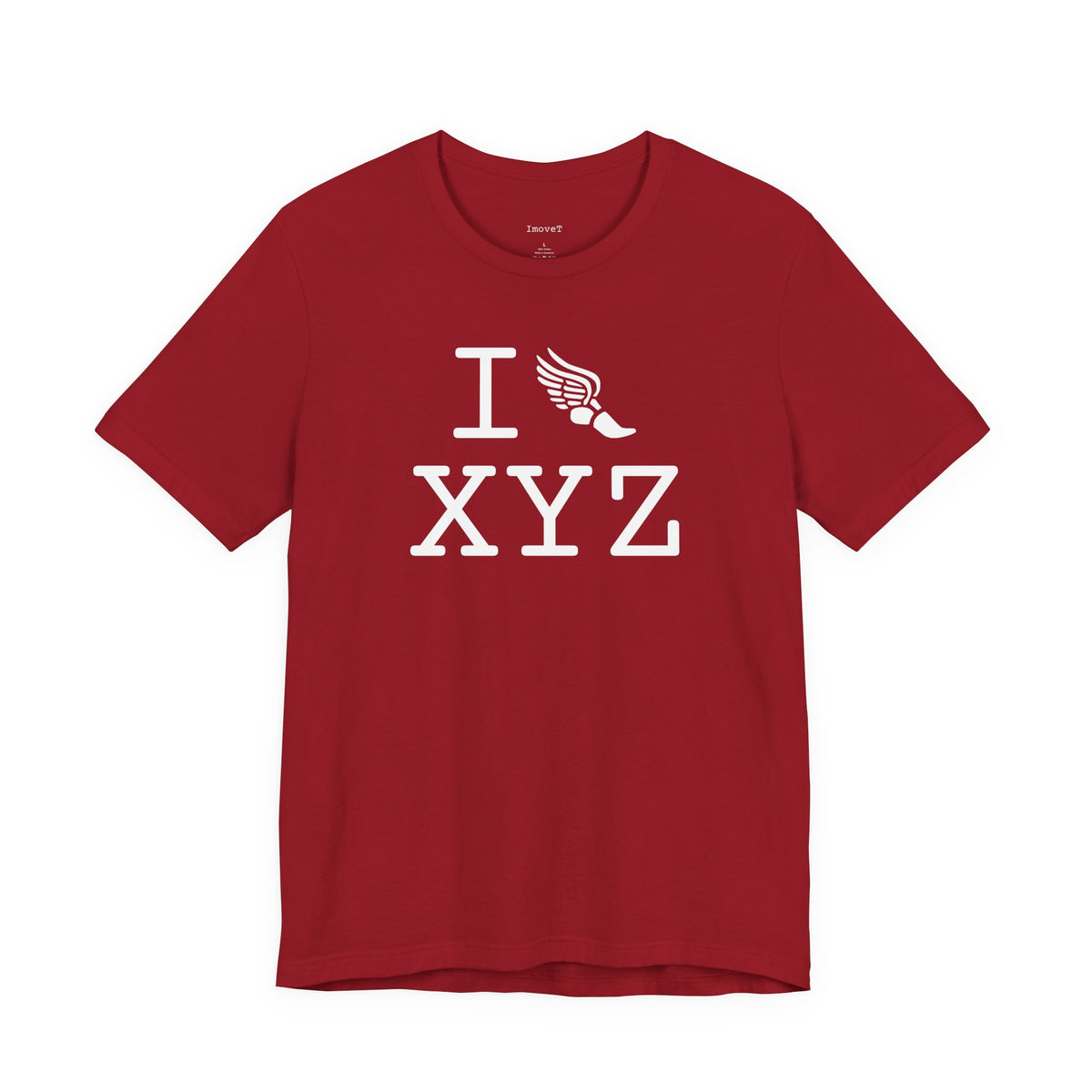 I Run unisex T, white logo