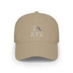 I Run baseball cap, purple logo