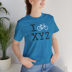 I Bike unisex T, white bike