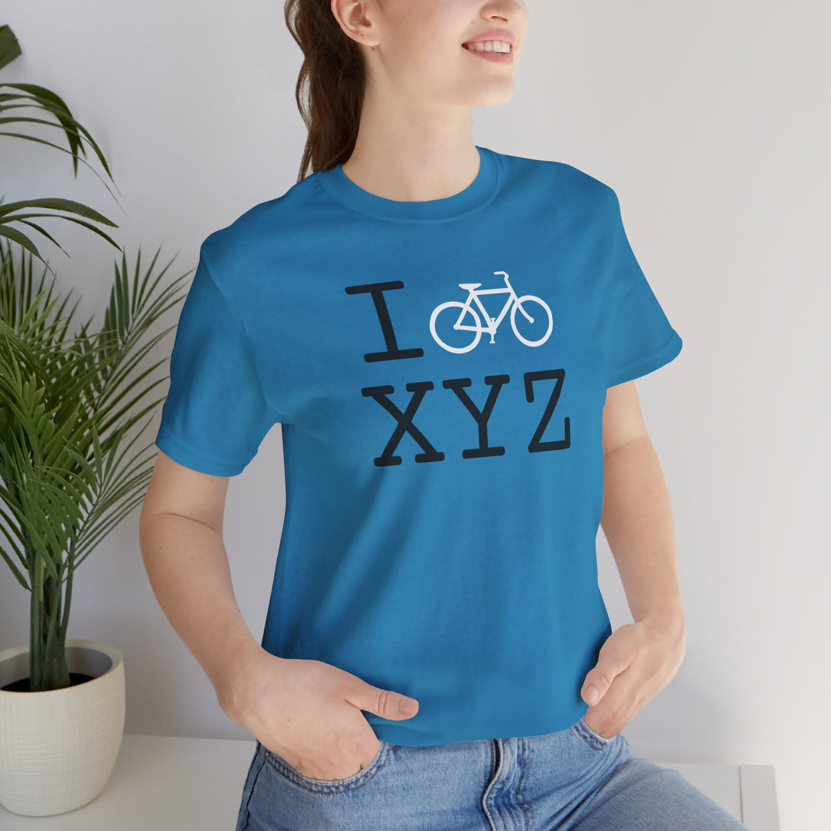 I Bike unisex T, white bike