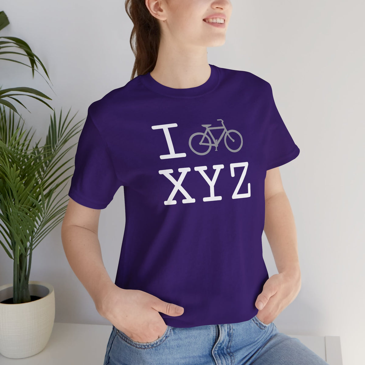 I Bike unisex T, grey bike