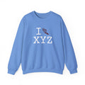 I Run sweatshirt, maroon logo