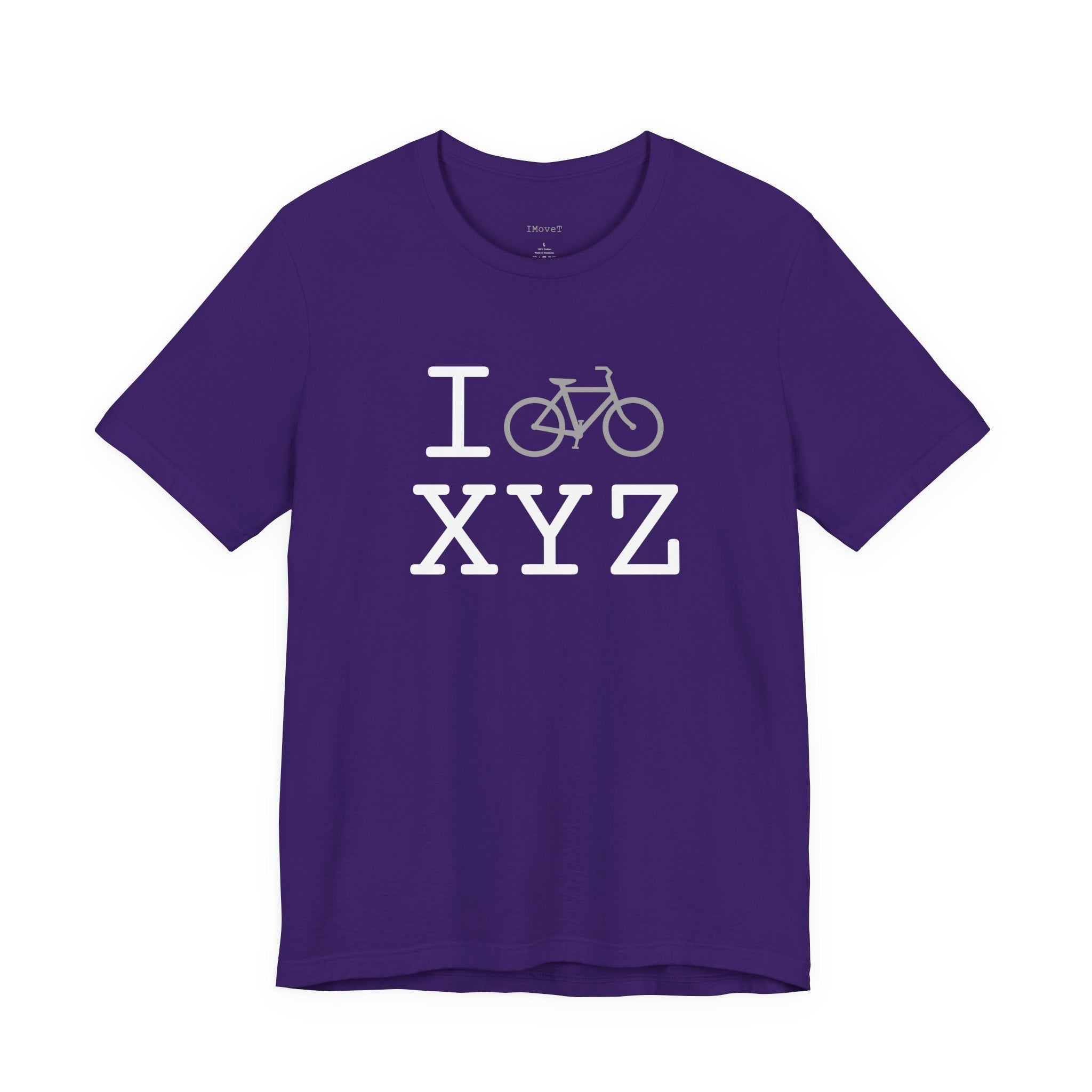 I Bike ___ unisex T, grey bike