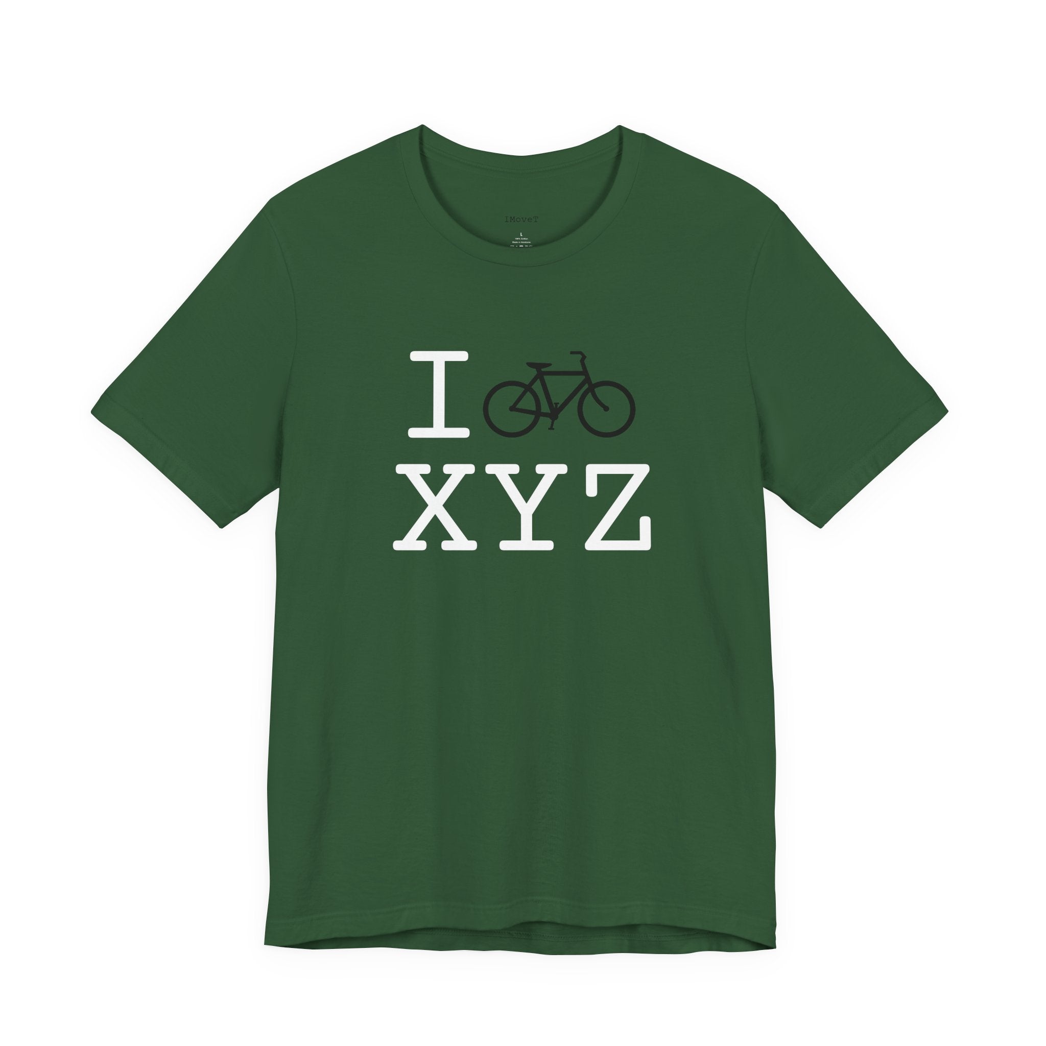 I Bike ___ unisex T, black bike