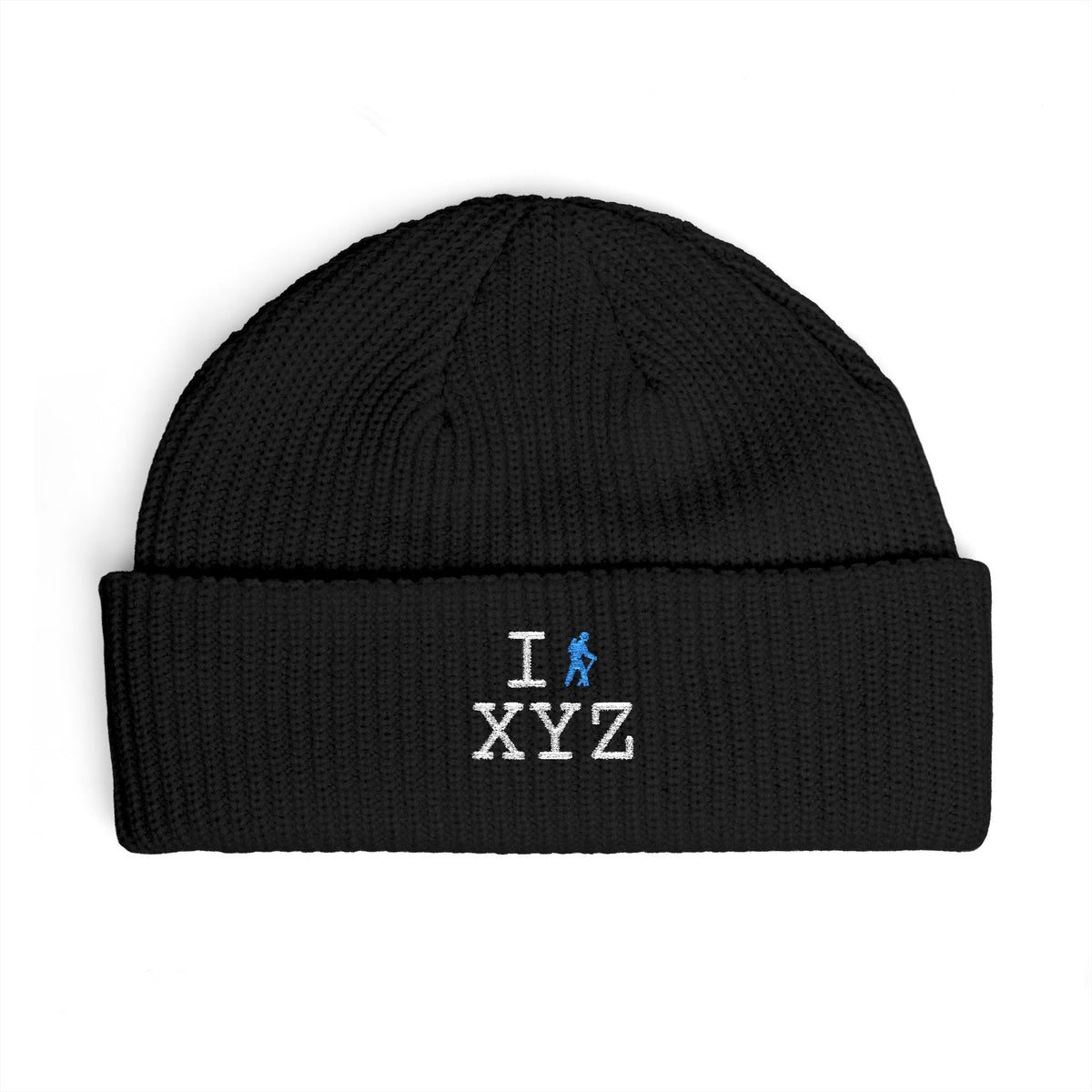 I Hike beanie, light blue hiker