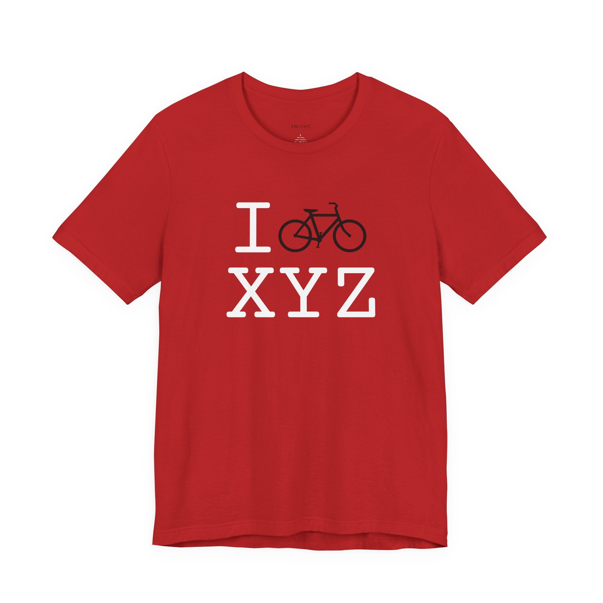 I Bike ___ unisex T, black bike