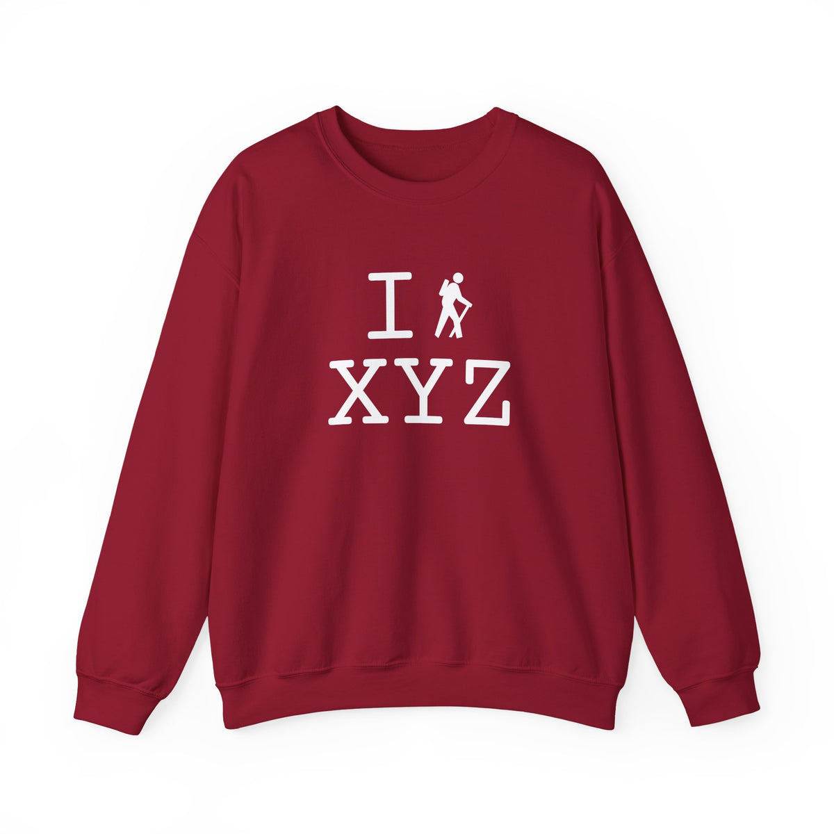 I Hike sweatshirt, white hiker