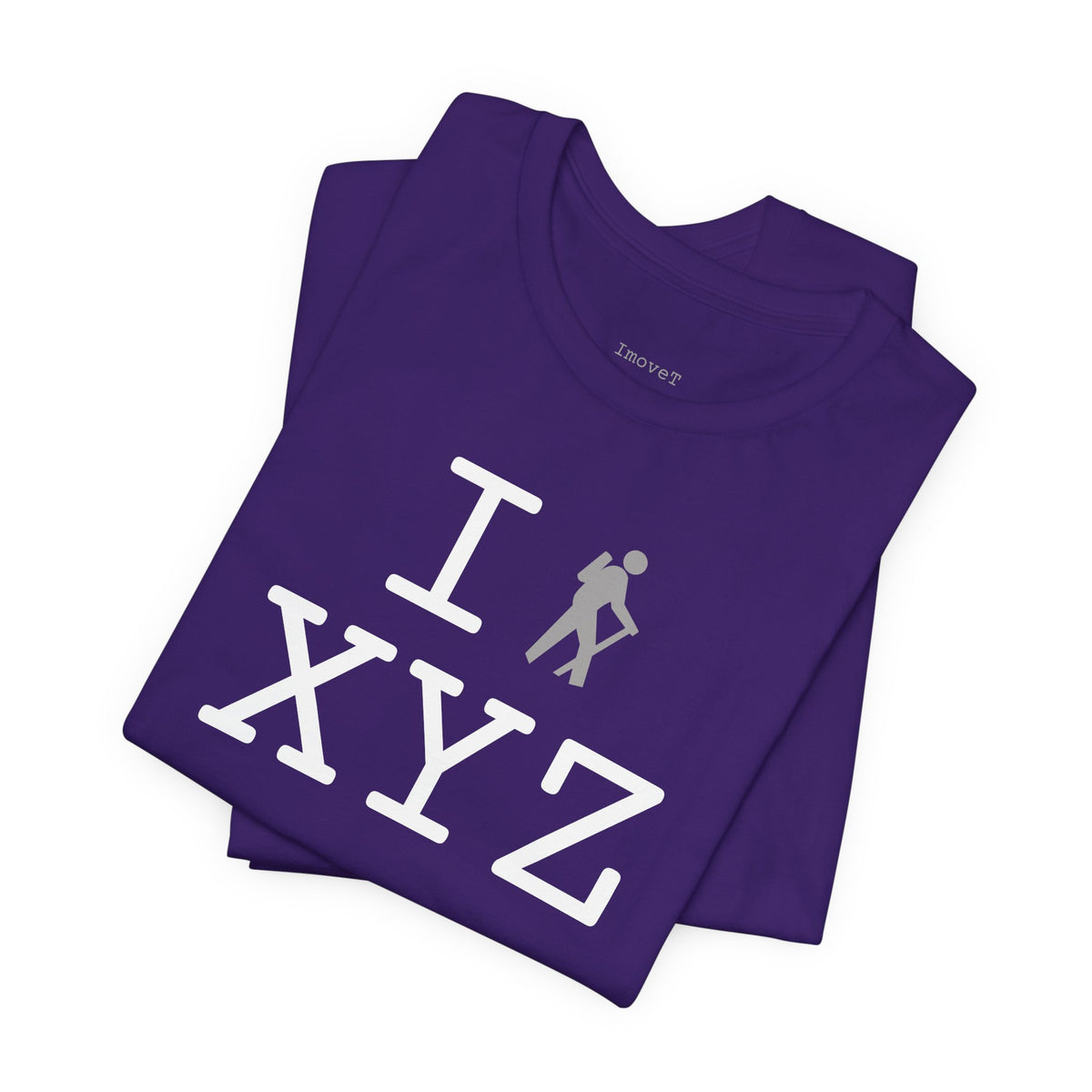 I Hike unisex T, grey hiker