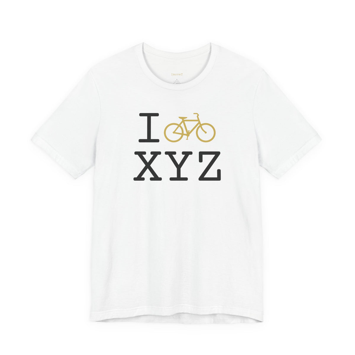 I Bike unisex T, gold bike