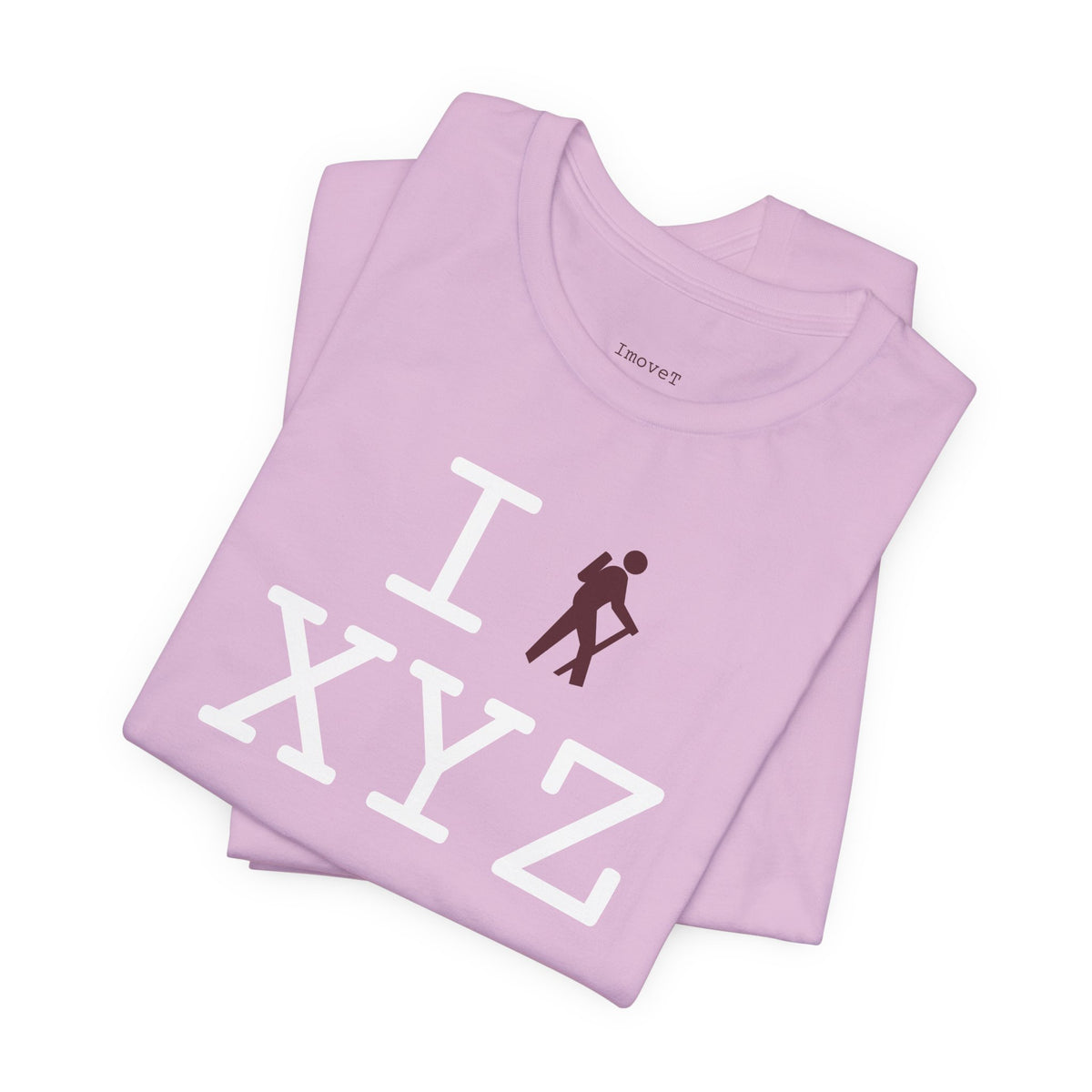I Hike unisex T, maroon hiker